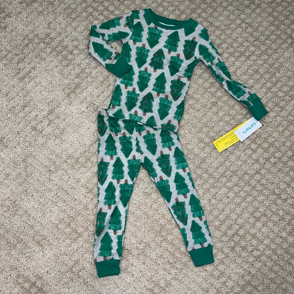 New Carters Christmas Tree Print Pajamas - Picture 9 of 12